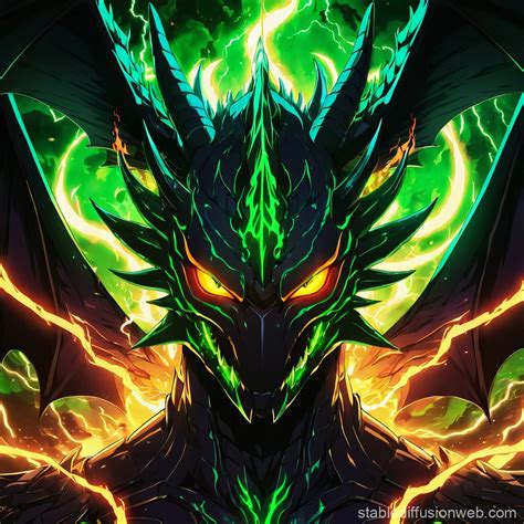 Dark Anime Dragon Artwork Stable Diffusion Online