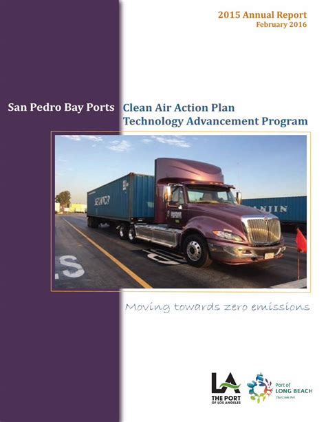 Pdf San Pedro Bay Ports Clean Air Action Plan Technology Advancement