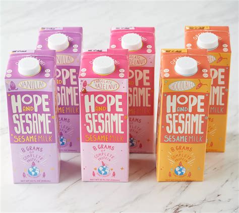 Hope And Sesame 6 32 Oz Cartons Of Flavored Sesame Milk