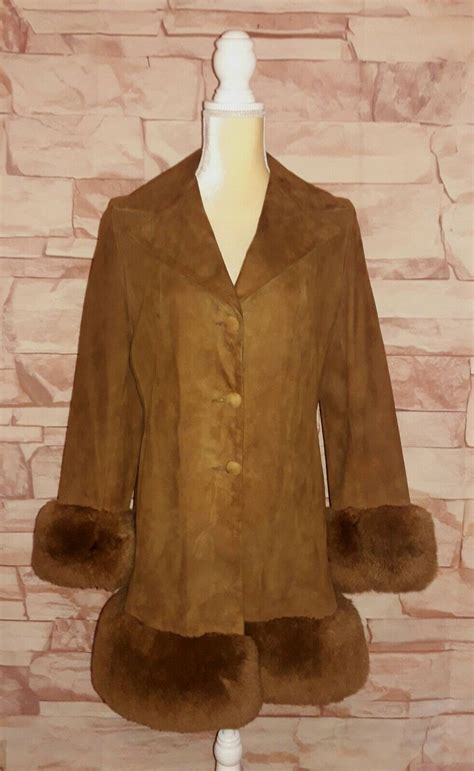 Vintage Scully S Penny Lane Fur Trim Butter Soft S Gem