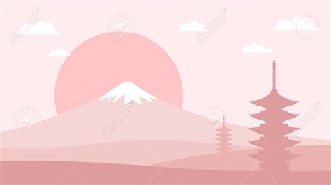 Japan Landscape Vector Minimalist 4k Hd Artist 4k Wallpapers Images