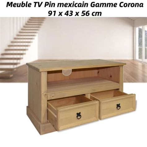 Mil Meuble Tv Pin Mexicain Gamme Corona X X Cm Pin Massif