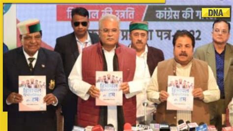 Himachal Pradesh Elections 2022 Congress Releases Its Manifesto Promises Free Power And