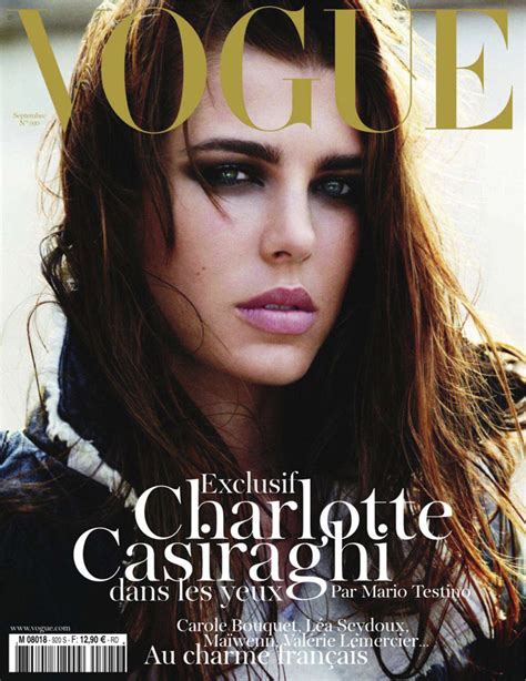 Vogue Paris September Cover Charlotte Casiraghi By Mario Testino