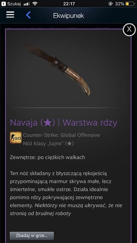 Kosa Cs Go Navaja Warstwa Rdzy Knife Csgo Okazja