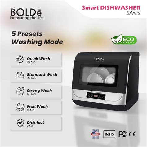 Jual Mesin Pencuci Piring Otomatis Bolde Smart Dishwasher Salerno