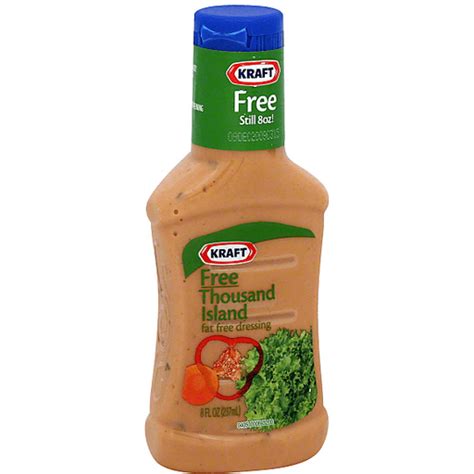 Kraft Free Fat Free Dressing Thousand Island Salad Dressings Oil And Vinegar Priceless Foods