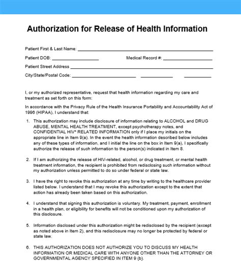 Best Hipaa Release Guide Free Hipaa Compliant Authorization Form