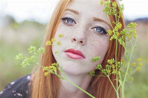 Face Women Outdoors Women Redhead Model Portrait Depth Of Field