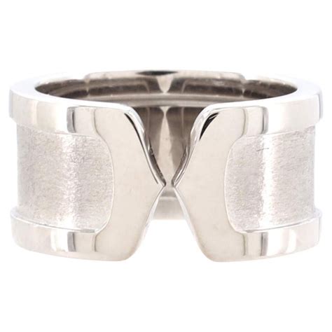 Cartier C De Cartier Happy Birthday Band Ring K White Gold With