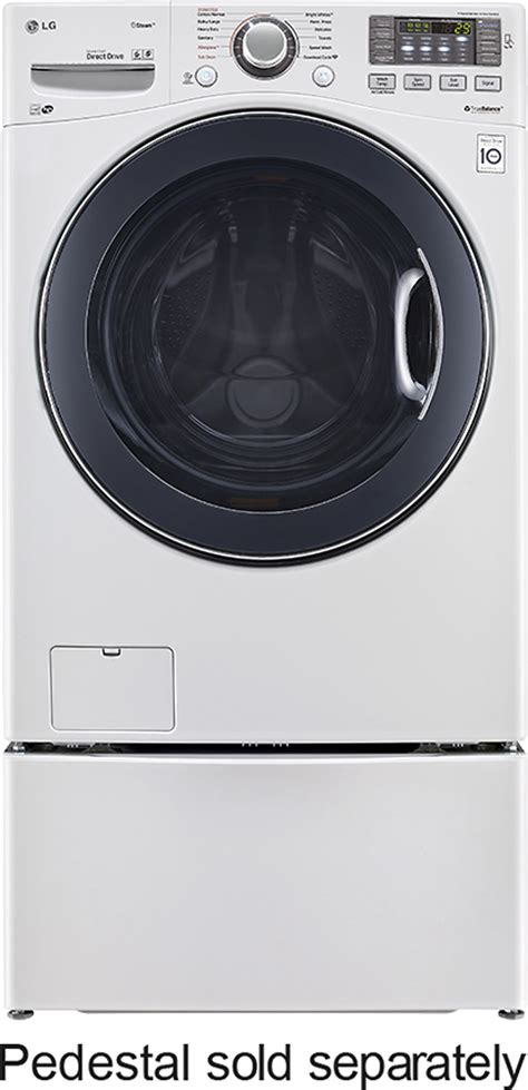 Best Buy Lg Turbowash Cu Ft Cycle High Efficiency Steam Front