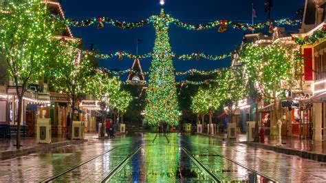 Decorated Christmas Lights Christmas Tree In Disneyland HD Christmas ...