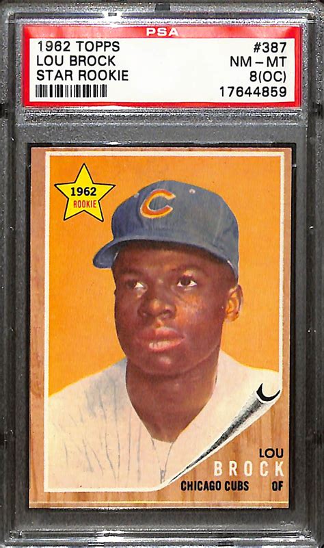 Lot Detail 1962 Topps Lou Brock Star Rookie Graded PSA 8 OC