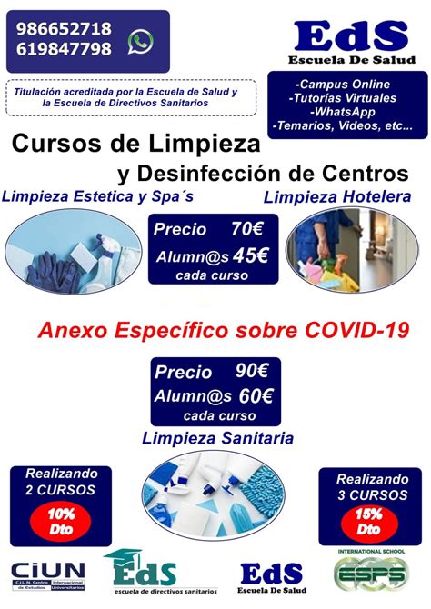 Pack De Cursos De Limpieza Y Desinfecci N De Centros Sanitarios Y Otros