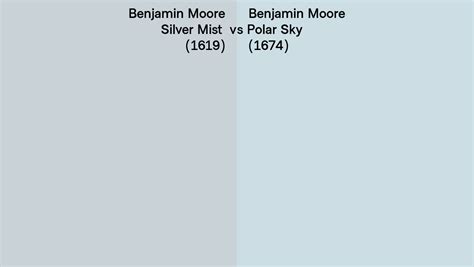 Benjamin Moore Silver Mist Vs Polar Sky Side By Side Comparison