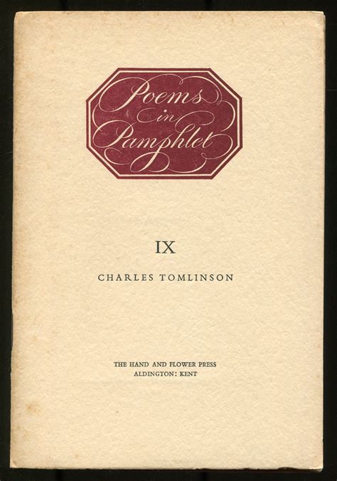 Relations And Contraries Poems In Pamphlet Ix Von Tomlinson Charles