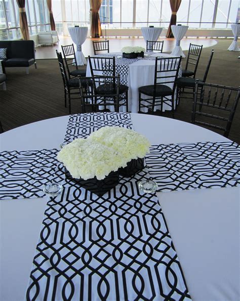 Black And White Centerpieces Design By Davis Floral Creations Black