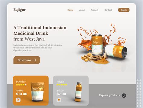 Bajigur - Traditional Indonesian Drink Landing Page by Sion Jenri on ...