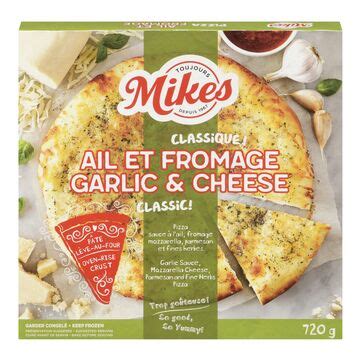 Pizza à l ail et au fromage surgelée Mikes Metro