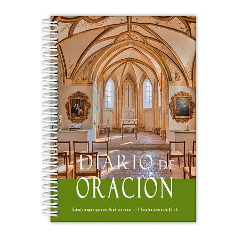 Spanish Prayer Journal Spiral Bound Hardcover Notebook For Bible Study