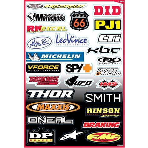 Factory Effex Universal Aufkleber Sticker Bogen Sponsor Kit B