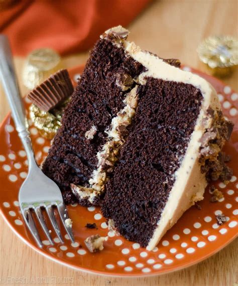 Dark Chocolate Layer Cake With Peanut Butter Frosting