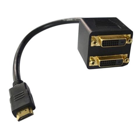 Cabo Monitor Y 1 Hdmi Macho X 2 Dvi D Femea 24 1 25cm Imm Pr R 48 90