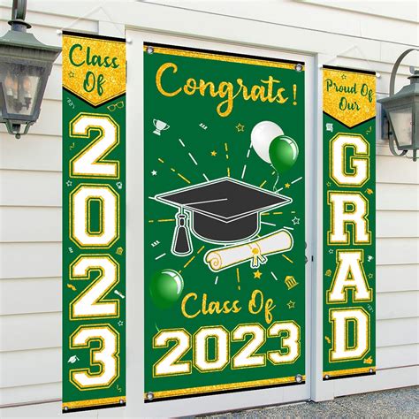 3pcs Grad Banner Set For Graduation Decorations Class Of