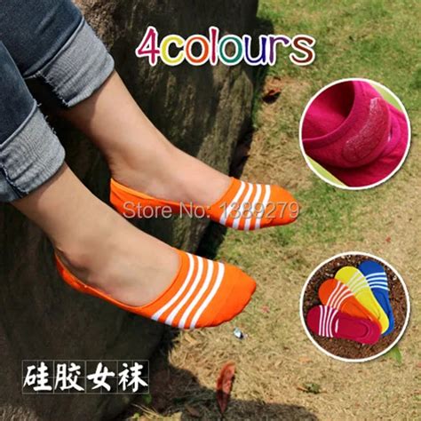 New Fashion Women Summer Shallow Mouth Invisible Silicone Non Slip Thin