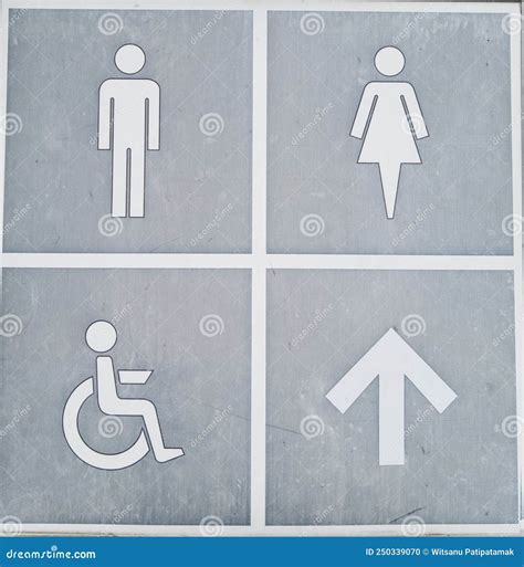 male  female  handicap toilet sign  stock photo image