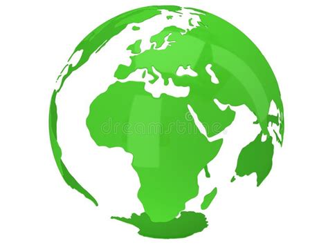 Earth Planet Globe 3D Render Africa View Stock Illustration