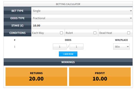 Calculate a bet with the betting odds calculator. : r/betcalculator