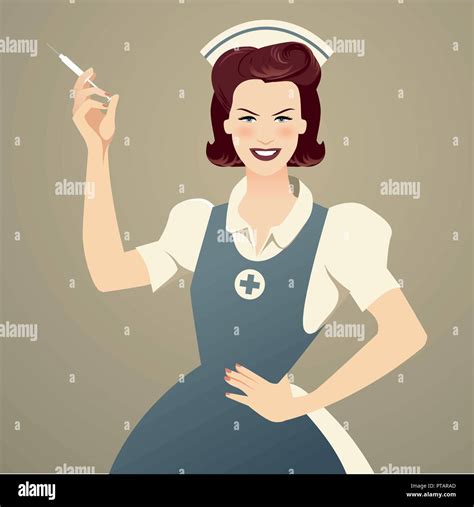 1950s Nurse Stock Vector Images Alamy