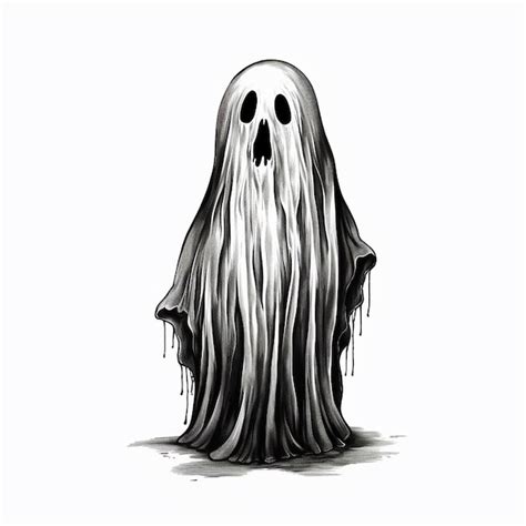 Premium Ai Image Minimalist Halloween Ghost Paintings