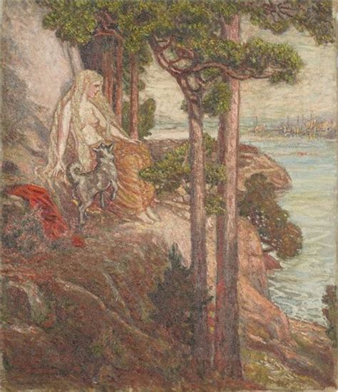 Julius Kronberg Figures On A Coastal Path Mutualart