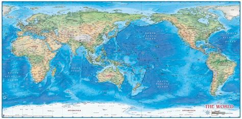 Printable World Map Pacific Centered | Free Printable Maps