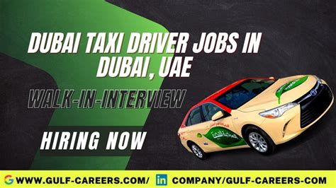 Dubai Taxi Driver Jobs Vacancies Attractive Salary Benefits