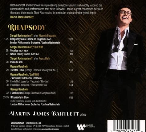 Rachmaninov Gershwin Rhapsody Martin James Bartlett London