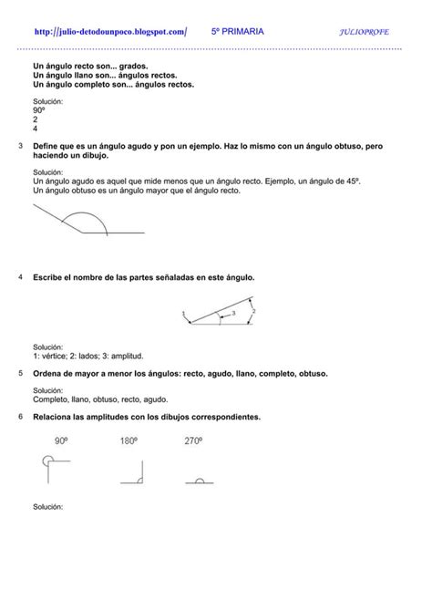 Rectas Y Ngulos Ejercicios Solucionario Pdf