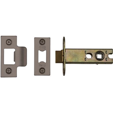 Tubular Mortice Latch Strike 76mm Matt Bronze Welling UK