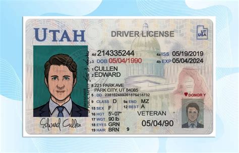 Utah Drivers License Template New Edition Psd File