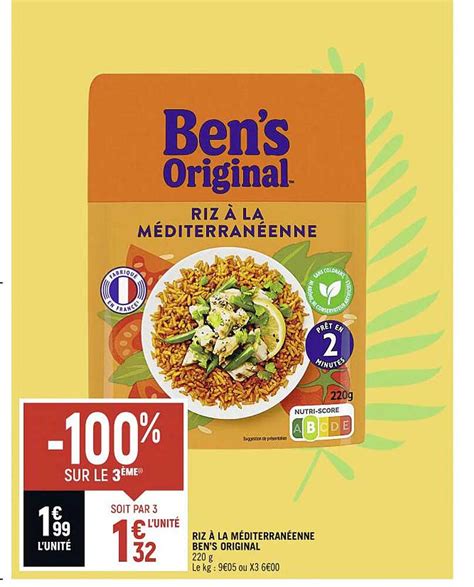 Promo Riz La M Diterran Enne Ben S Original Sur Le Me Chez