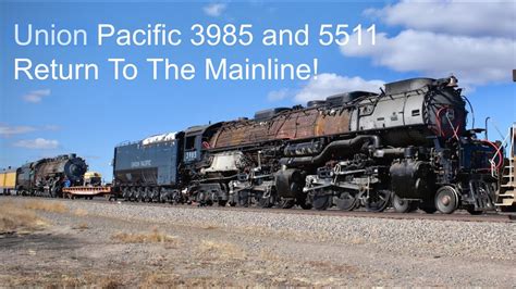 UP #3985 and #5511 Return To The Mainline! (Union Pacific Donation ...