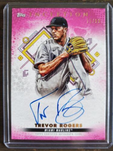 Topps Inception Trevor Rogers Pink Parallel On Card Auto