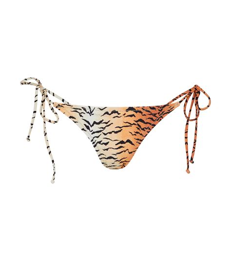 Miami Tiger Print Bikini Bottoms In Beige Reina Olga Mytheresa