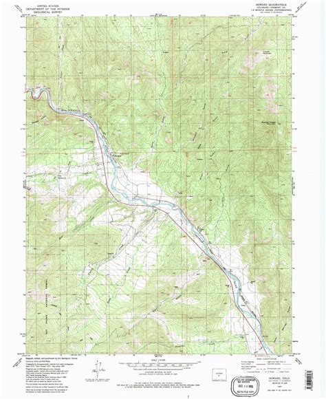 Classic Usgs Howard Colorado 75x75 Topo Map Mytopo Map Store