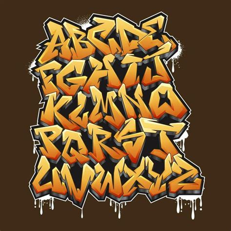 Download Graffiti Letters Alphabet - Vector Illustration