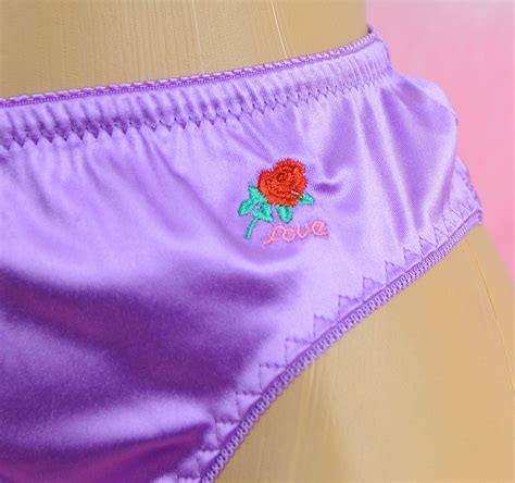 GRACE Wetlook Sissy Embroidered Liquid SATIN 10 Colors Bikini Panties Sz M L XL EBay