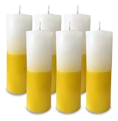 Velas Sete Dias Votiva Colorid G Branca E Amarela Cor Branco