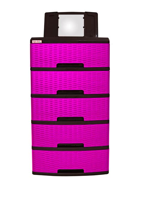 Gavetero Vanity Plastimas Rattan Magenta Elektra Guatemala